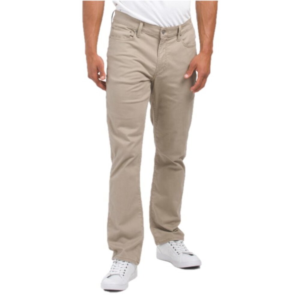 Lucky Brand 410 Athletic Fit Sateen Jean Pants Mens Size 38x30 Stretch Beige/Tan